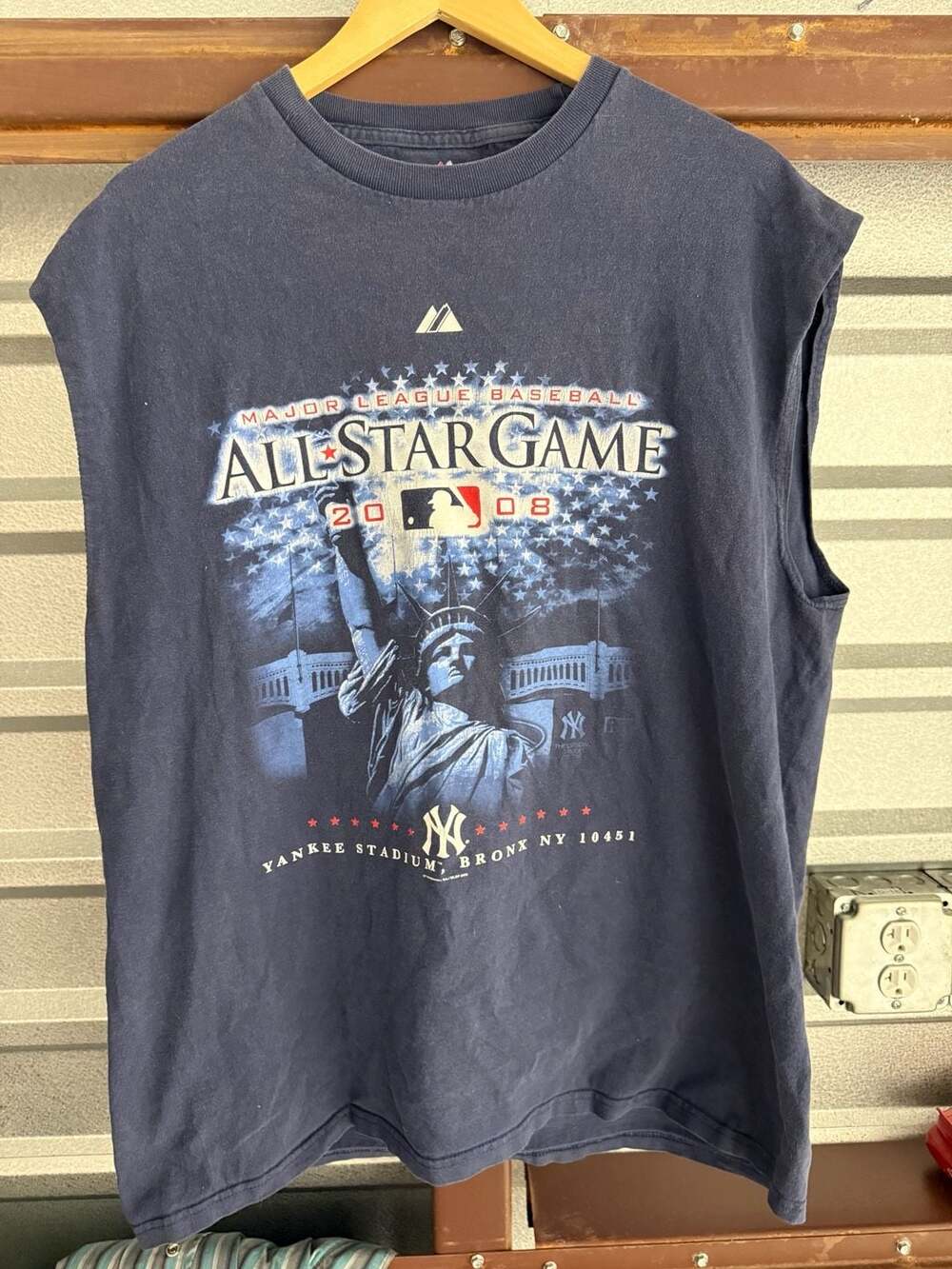 Vintage 2008 MLB All-Star Game Yankee Stadium Sleeveless T-Shirt